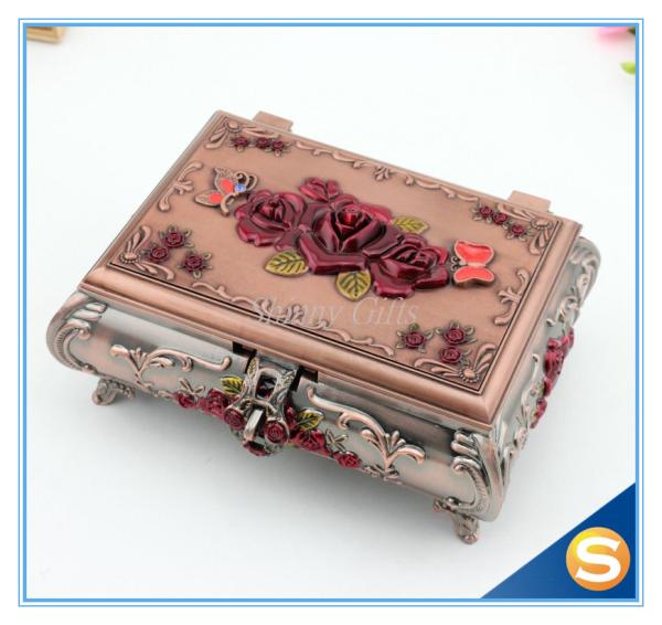 Pierced Earring Jewelry Box Silver Plated Jewelry Box Vintage Jewelry Box