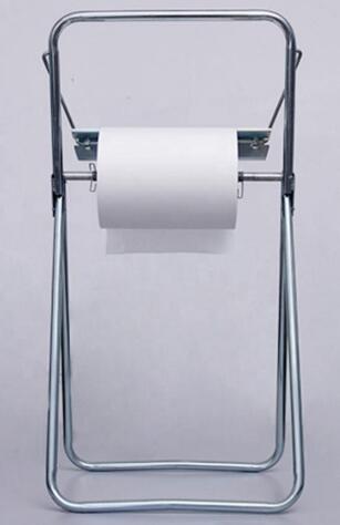 Industrial Steel Stand Alone Toilet Paper Dispenser Equipped With Serrated Cutting Edge