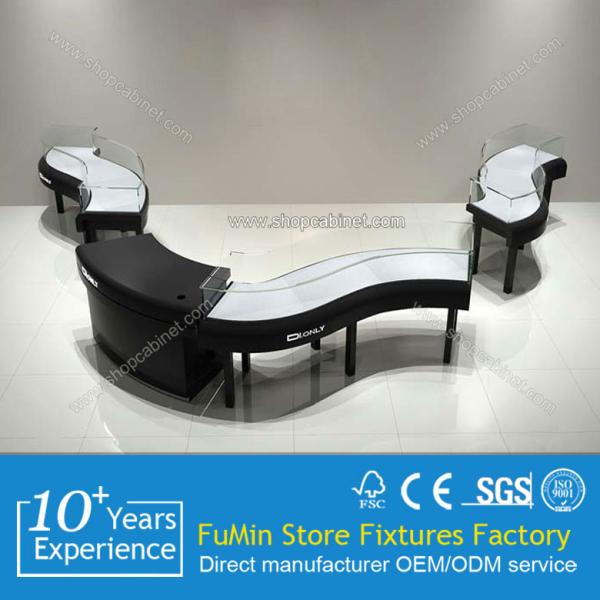 Mordern Titanium Alloy Glass Display Showcase,Glass Jewelry Display Cabinet