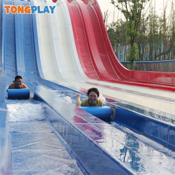 New Large Water Park Amusement Equipment Outdoor Swimming Pool Carbon Fiber Water Rainbow Slide Direct Sale