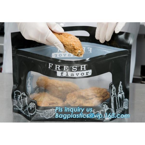 fried chicken bag for roast hot food packaging, food storage plastic hot chicken