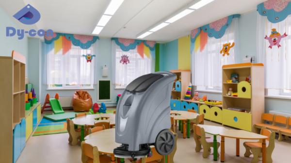 Ultra-Quiet Kindergarten Floor Scrubber – Safe & Clean Play Areas