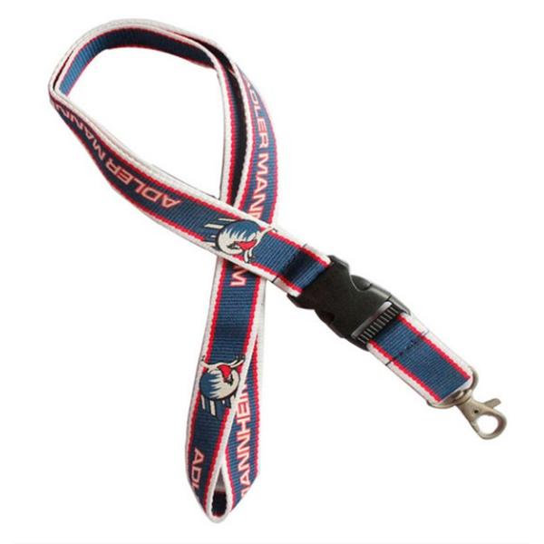 Economic branding promotion polyester lanyard with safety break away buckle,safety lanyard