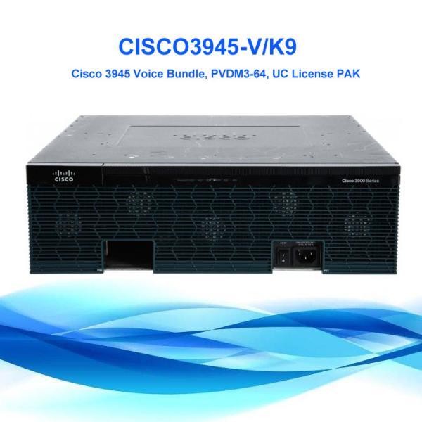 POE Function Cisco Gigabit Router 3945 CISCO3945-V/K9 Durable One Year Warranty