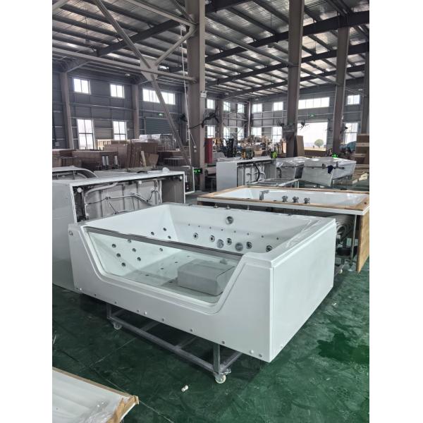 Estimated Delivery Time 1500mm Front Glass Corner Hydro Massage Bathtub with 6 Big Jets