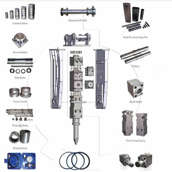 soosan sb81 control valve Hydraulic Breaker Hammer Cylinder Spare Breaker control valve