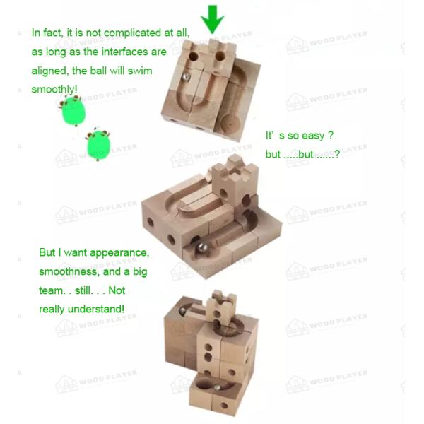 La boule de roulement en bois originale bloque les jouets en bois de formation d'enfants de puzzles