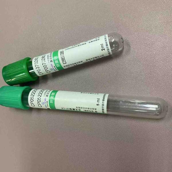 Disposable Green Heparin Tube Plasma Specimens For Clinical Biochemistry