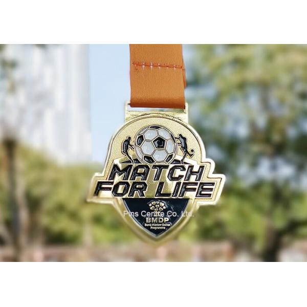 Custom Sport Running Medallion , Zinc Alloy Die Casting Silver Soft Enamel Badge Medal