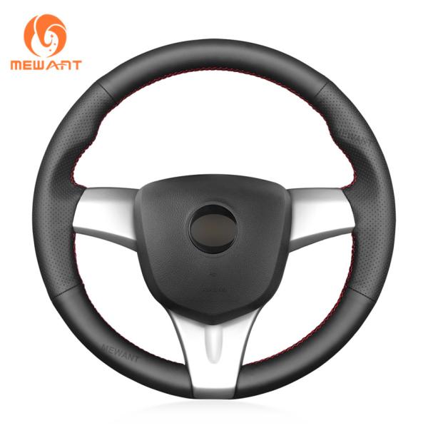 MEWANT For Chevrolet Spark EV Hand Sew Red Carbon Fiber Steering Wheel Protective Cover Customization Wholesale Dropshipping
