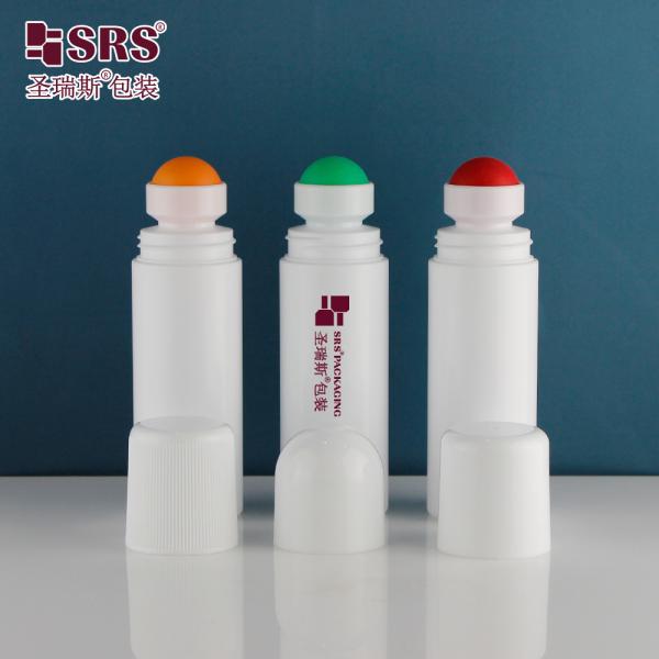 RPPD White Mosquito Repellent Plastic Roller Ball Bottle 90ML 3oz With Dome Cap
