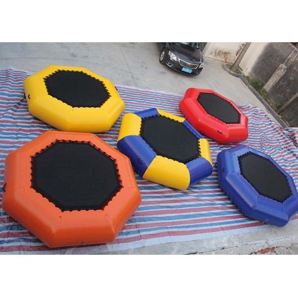 0.9mm PVC Tarpaulin 3m Dia Inflatable Water Trampoline With 24 Months Warranty /