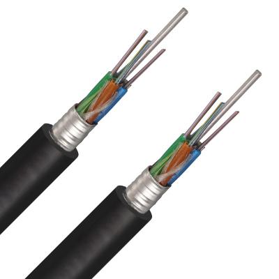 GYTA G652D Gel Filled Direct Buried Fiber Optic Cable Aluminum Tape Armored