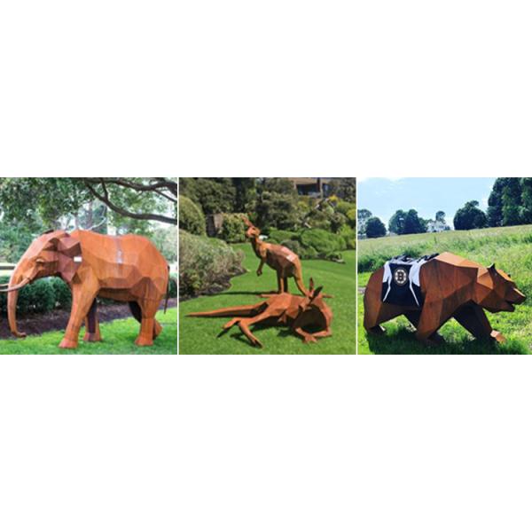 Garden Landscape Corten Steel Sculpture Cactus Metal Yard Art Natural Rusted