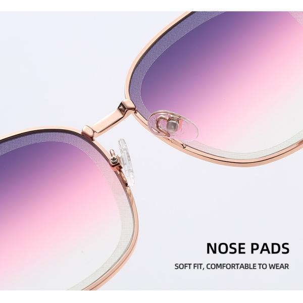 Womens Cat Eye Metal Frame Sunglasses Mirrored Tint Lenses CE