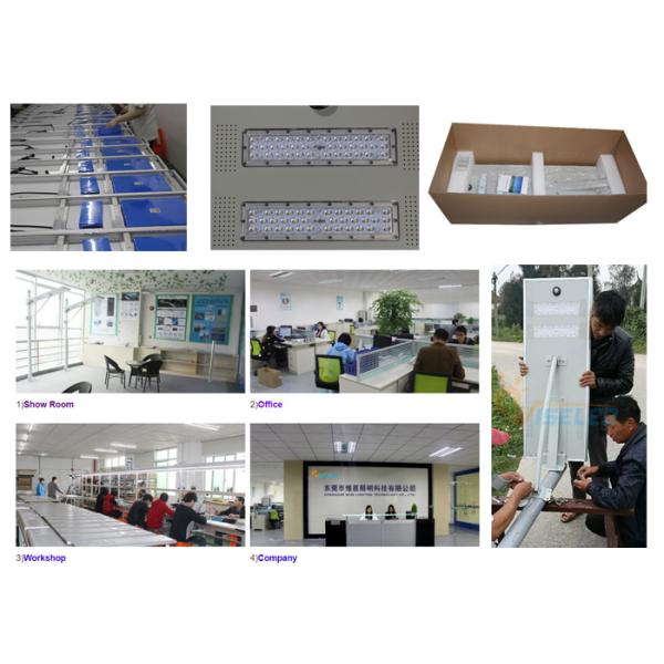Outdoor 60w Solar LED Street Light , Waterproof Solar Powered Garden Street Lamps
