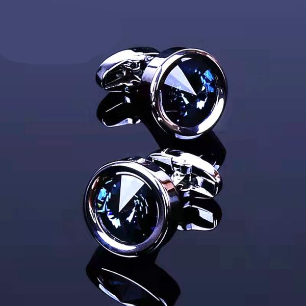Cat Eye Diamond Men'S Shirt Cufflinks Circular Alloy Material 16mm Size