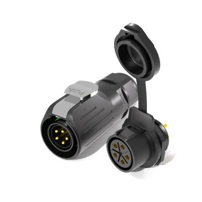 LP20 Plug 5 Corne connecteur d'alimentation imperméable à l'eau Fermeture vis soudé Type Norme CEI