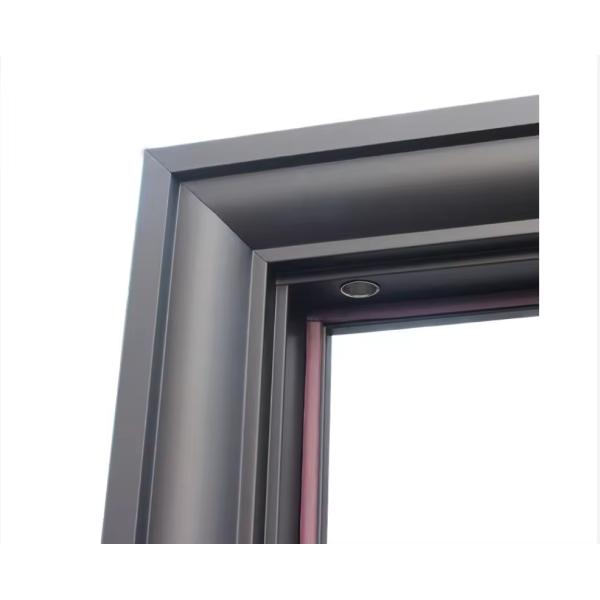 Modern Simple Design Steel Entrance Door for House Factory Anti-theft Swing Open Style Outdoor Application Interior Position