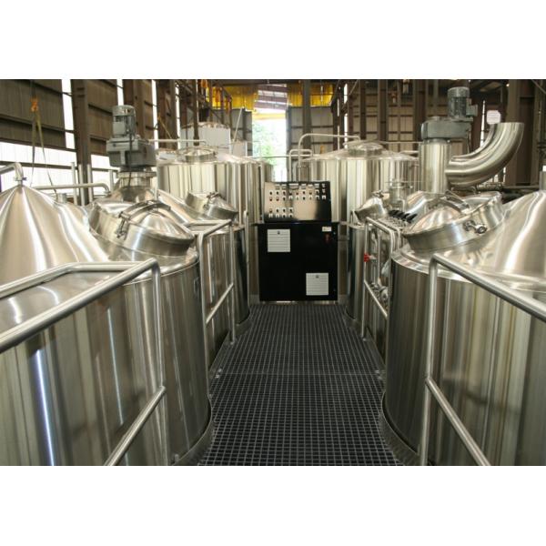 Professional 3 Vessel Brewhouse 2000L Micro Beer Brewery Equipment With Steam Heating