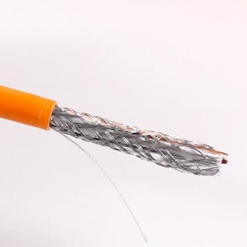 Wholesale Bulk CAT6A SFTP 23AWG Cable CPR LSZH Orange Jacket 10Gbps Industrial-Grade Cable