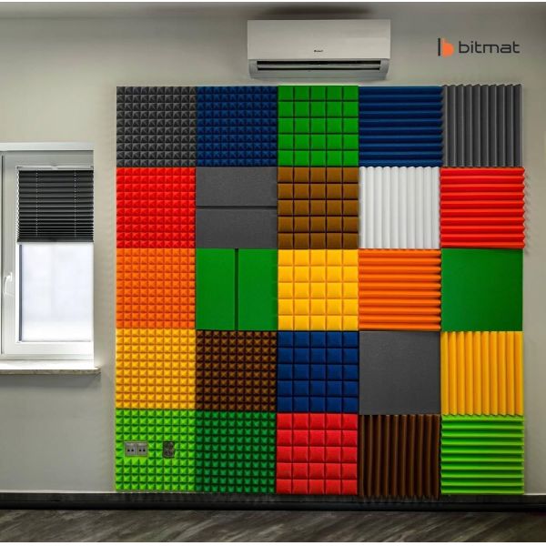 Customized Aesthetic PET Acoustic Foam Home Decro Sound Absorbing Foam