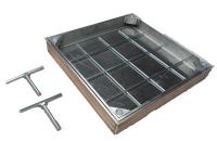 Couverture en aluminium adaptée aux besoins du client de drain, couverture de trou d'homme enfoncée carrelée