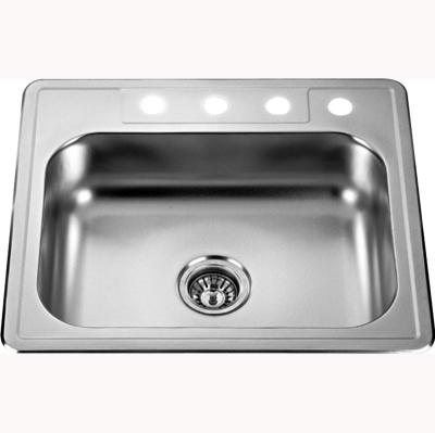 0.7mm Sus304 Stainless Steel Top Mount Workstation Sink One Piece