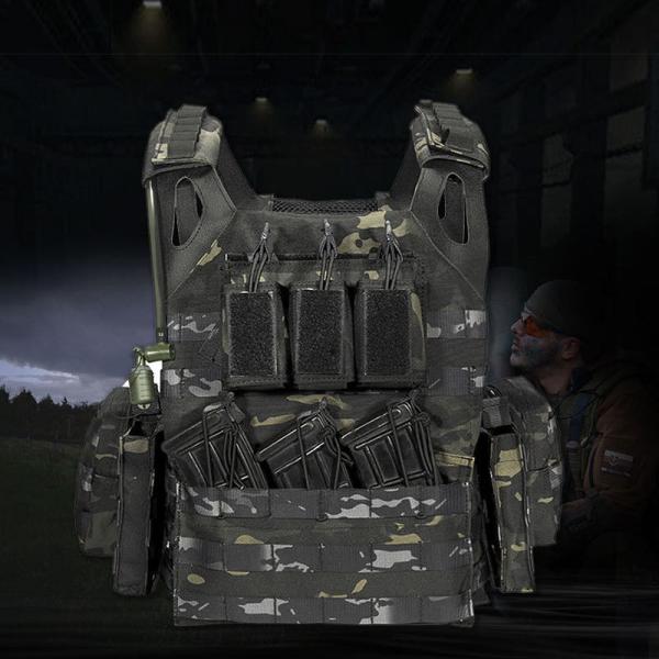 Outdoor Sports Training Men'S Heavy Duty 600d Camouflage Molle Board Vest Tactical Vest