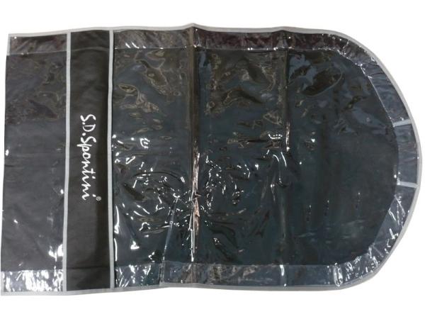 Sd.Spontini 75g Unwoven Fabric + Pvc Cover Suit Garment Bag With Grey Border, Silver Logo