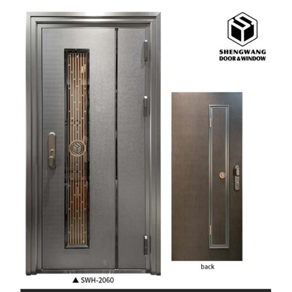 45mm Powder Coated Aluminum Room Door 1.0 Hour Fire Rating Fireproof Soundproofing Door
