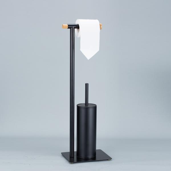 Metal Cup Standing Bathroom Toilet Brush And Holder Customized Logo