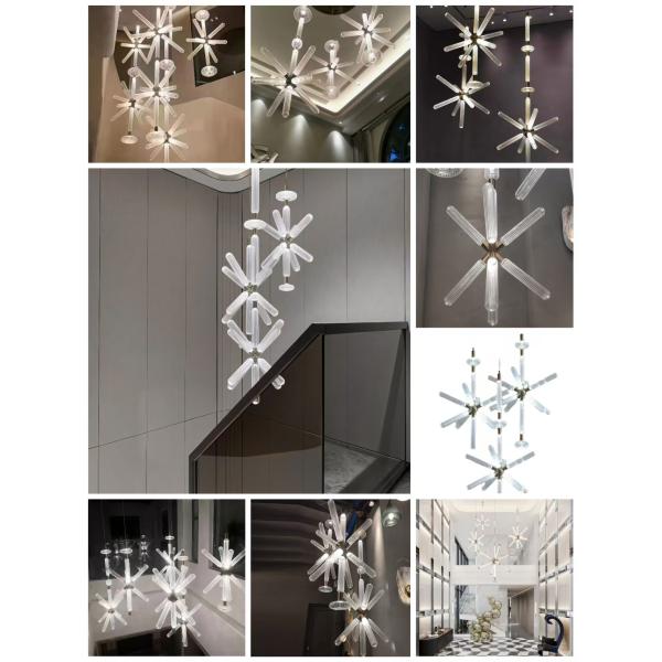 Custom Large LED Chandelier Lamp Vintage Style Iron Metal Pendants Glass Residential Hotel Lobby Decor Hanging Installation Bulb