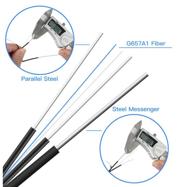 Черная прочность волокна FRP кабеля 2F G657A1 провода для ввода Gjyxfch