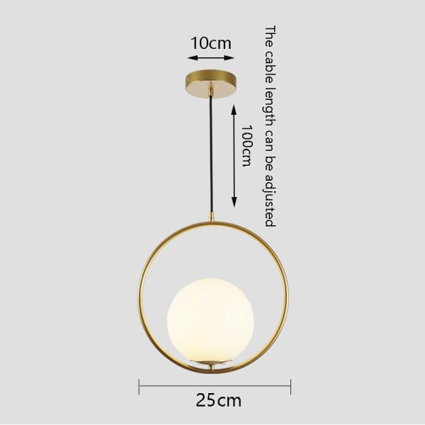 Modern Pendant light Simple Acrylic Ball Bedside Hanging light Round Ball Global Pendant Lamp(WH-GP-38)