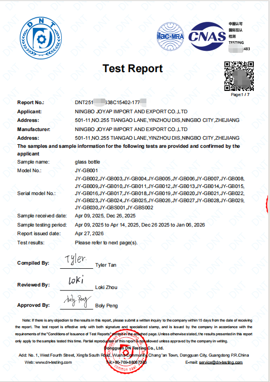 Ningbo joyap Import and Export Co., Ltd. Certifications