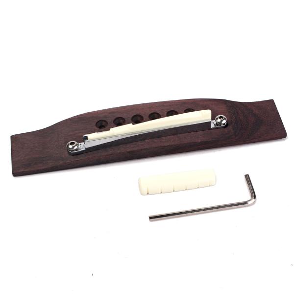 6 Strings Acoustic Guitar Bridge Saddle Shims 72MMM Cradle Insert With Wrench