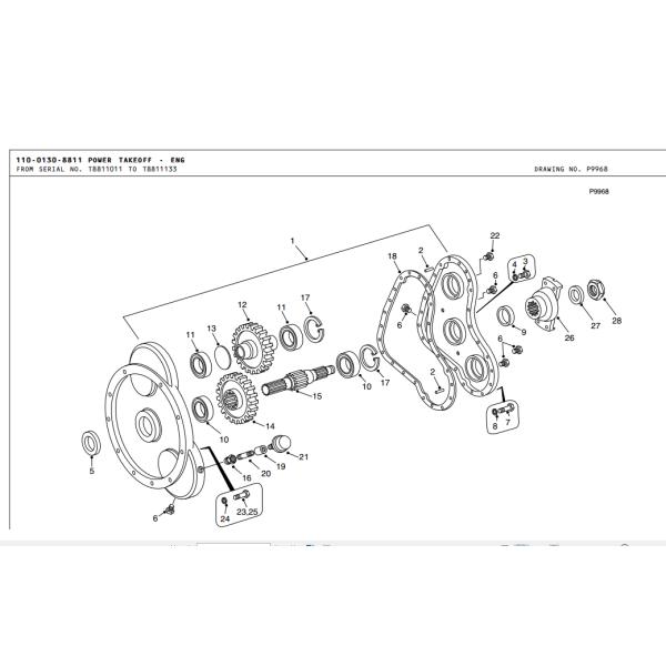 TEREX 15252682 PTO ASSEMBLY for terex tr45 truck parts