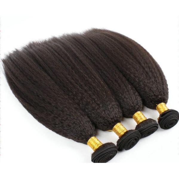 Человеческие волосы девственницы индийские связывают грубые Кинкы расширения прямых волос