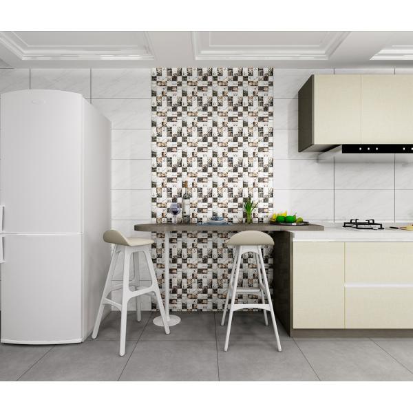 Антибактериальные 300х300мм керамические деревенские плитки для гостиной и прочные белые и коричневые плитки для столовой