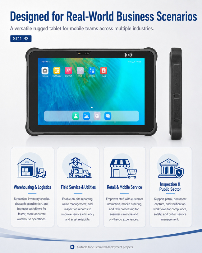 Control Rugged Tablet for Industrial Automation 10.1 Inch Handles Inspection Logs