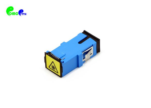 Fiber Optic Adapter SC SM Simplex Reduced Flange With Auto Shutter High Repeatability Color Blue Adapter