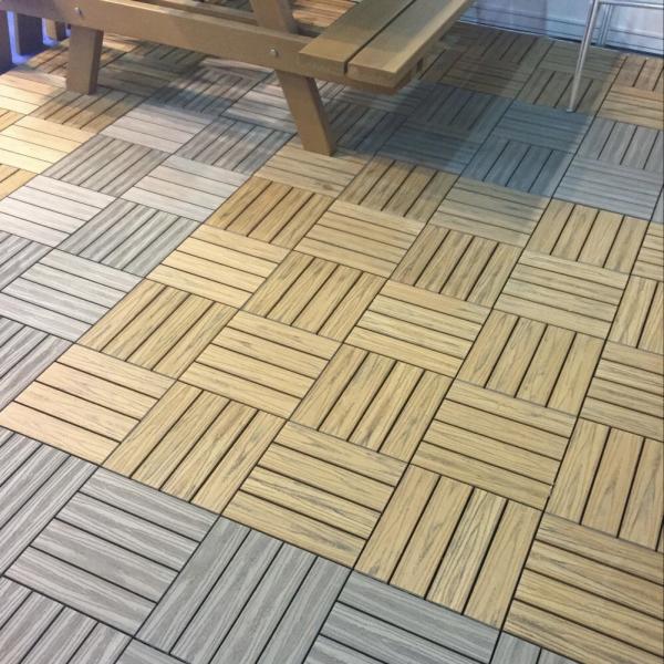 Выберите наружные деревянные пластиковые композитные самодельные перекрывающие настильные плитки 300 мм * 300 мм