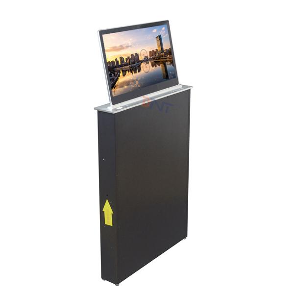 Conference Table Motorized Retractable Pop up Monitor LCD Monitor Lift With Anti-pinch Hand Protection