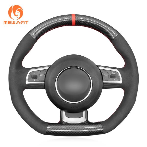 Hand Sewing Carbon Suede Steering Wheel Cover for Audi A3 8P S3 R8 GT TT TTS RS Spyder