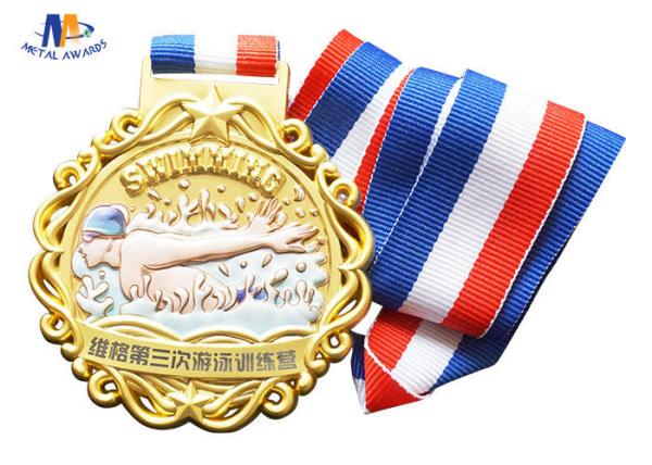 Colorful Printing 65×4MM Sports Award Medals And Ribbons