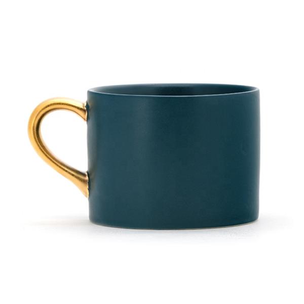 Jolie vaisselle pour la fête des mères élégante maman cadeau design tasse de café en céramique avec poignée en or