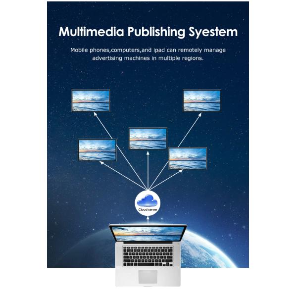 Wall Hanging Advertising Commercial Outdoor Digital Signage Displays 43''