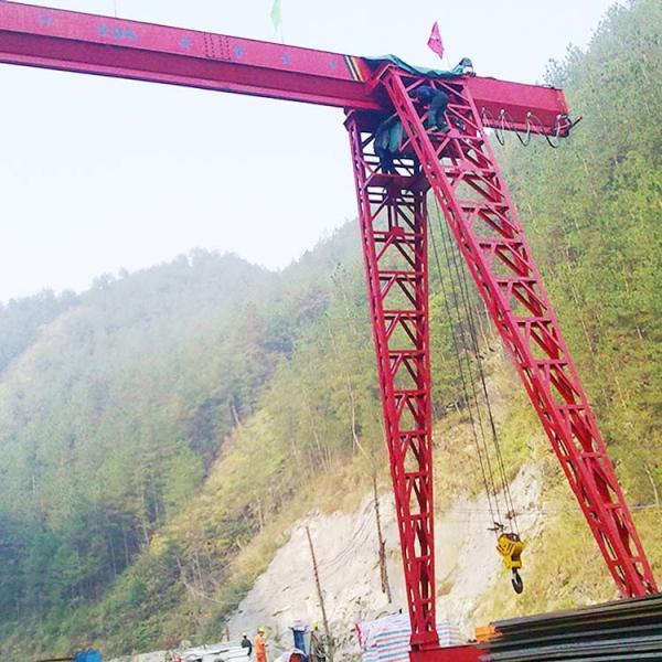 16T Truss Type Electric Hoist Single Beam Gantry Crane Wind Resistance