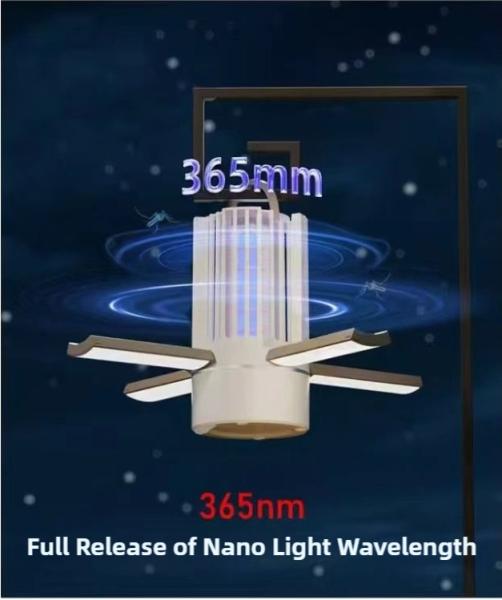 JZ 3 in 1 USB Rechargeable Night Light and Mosquito Killer Lamp for Camping and Traveling Bug Zapper with 4000mah Big Battery